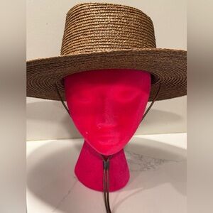 Will + Bear Austin Brown - Brown Straw Wide Brim Hat